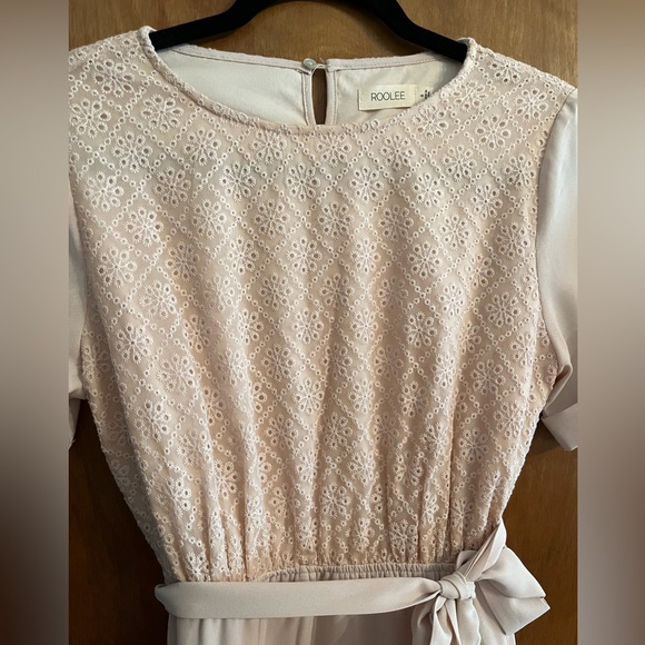 Roolee blush embroidered maxi dress - size small - Picture 2 of 2